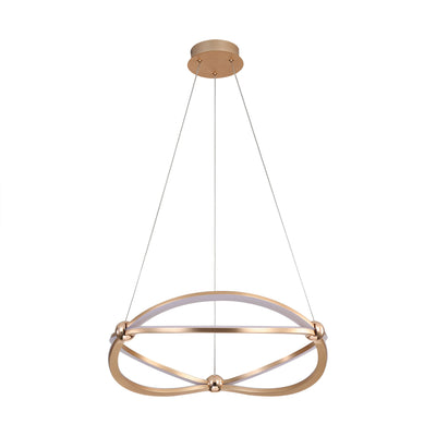 Spirale Integrated LED 19in Chandelier in Anodized Gold