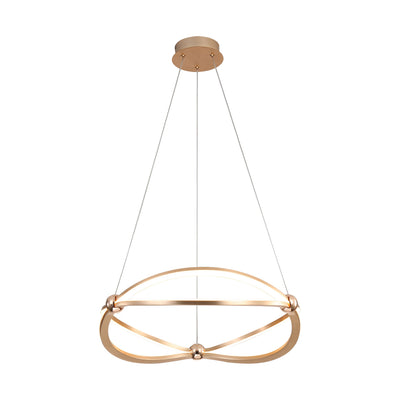 Spirale Integrated LED 19in Chandelier in Anodized Gold