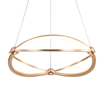 Spirale Integrated LED 19in Chandelier in Anodized Gold