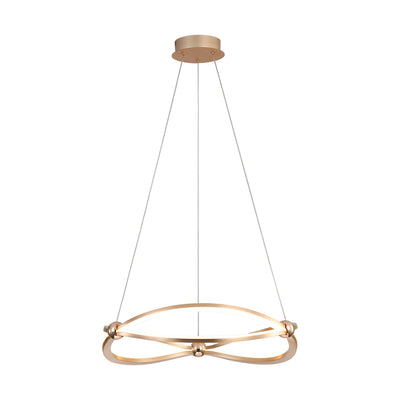 Spirale Integrated LED 19in Chandelier in Anodized Gold
