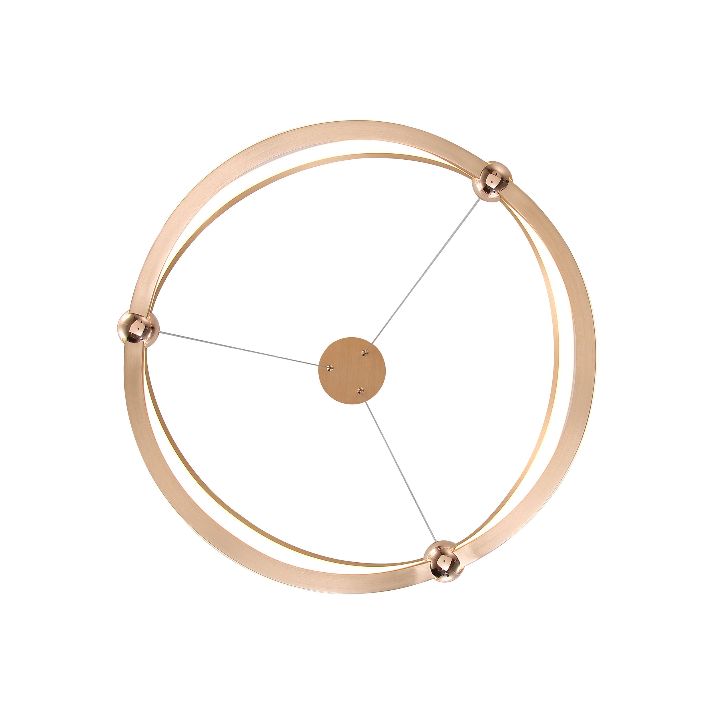 Spirale Integrated LED 19in Chandelier in Anodized Gold