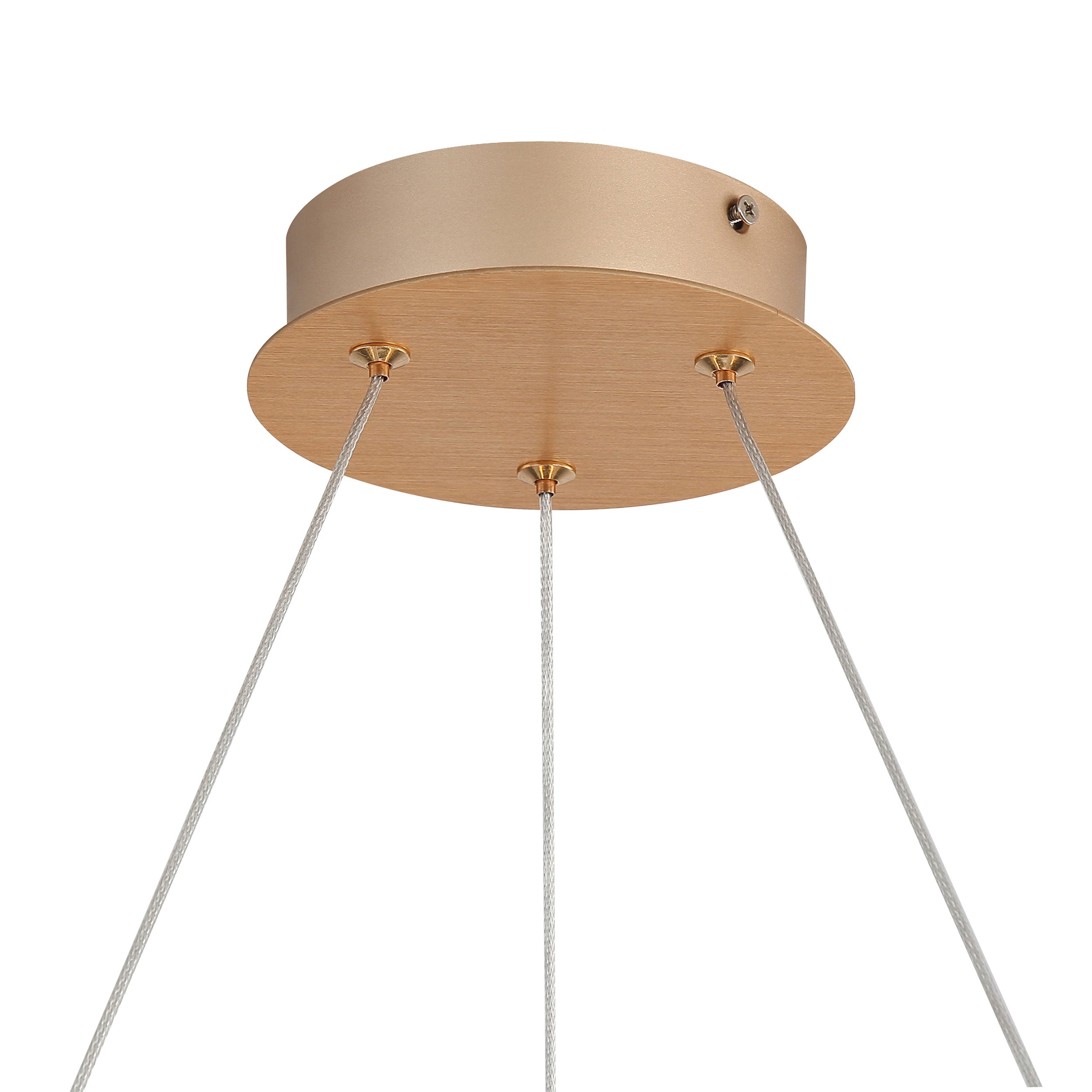 Spirale Integrated LED 19in Chandelier in Anodized Gold
