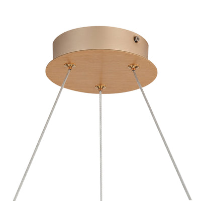 Spirale Integrated LED 19in Chandelier in Anodized Gold