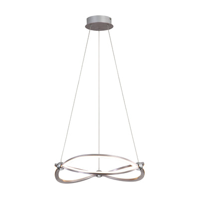 Spirale Integrated LED 19in Chandelier in Satin Nickel, alternate view - Golden Lighting