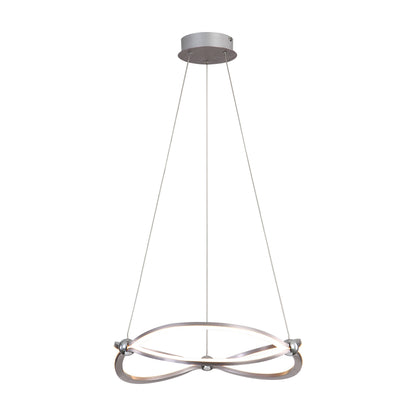Spirale Integrated LED 19in Chandelier in Satin Nickel