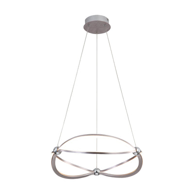 Spirale Integrated LED 19in Chandelier in Satin Nickel - Golden Lighting