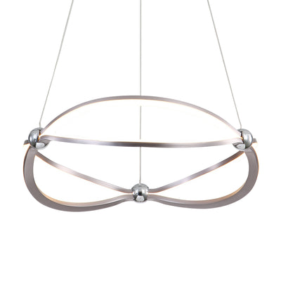 Spirale Integrated LED 19in Chandelier in Satin Nickel - Golden Lighting