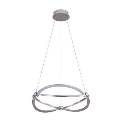 Spirale Integrated LED 19in Chandelier in Satin Nickel