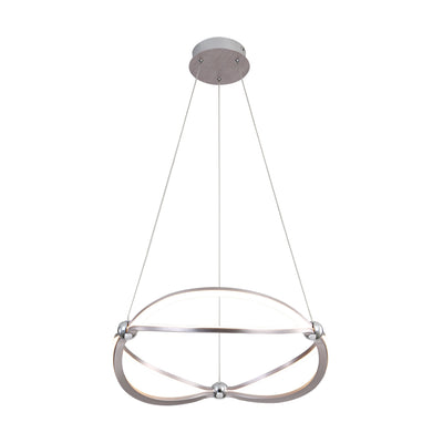 Spirale Integrated LED 19in Chandelier in Satin Nickel, alternate view - Golden Lighting