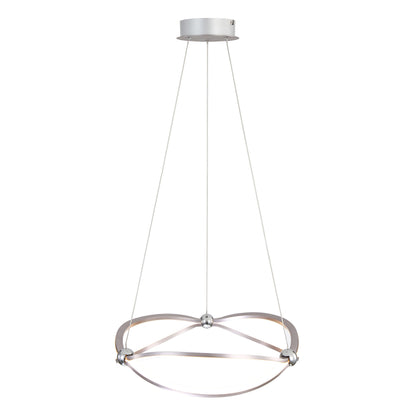 Spirale Integrated LED 19in Chandelier in Satin Nickel