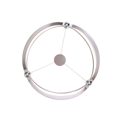 Spirale Integrated LED 19in Chandelier in Satin Nickel