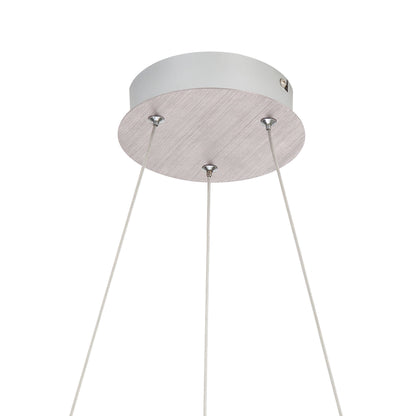 Spirale Integrated LED 19in Chandelier in Satin Nickel