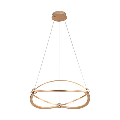 Spirale Integrated LED 19in Chandelier in Anodized Gold - - Golden Lighting