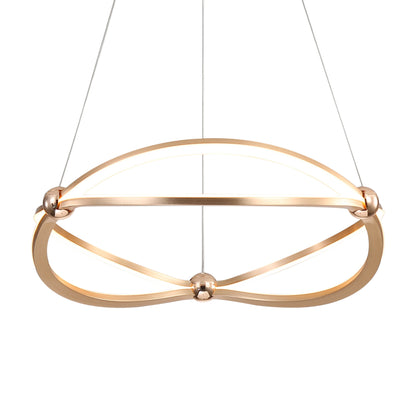 Wry Lighting Spirale Integrated LED 19in Chandelier in Anodized Gold - - Golden Lighting