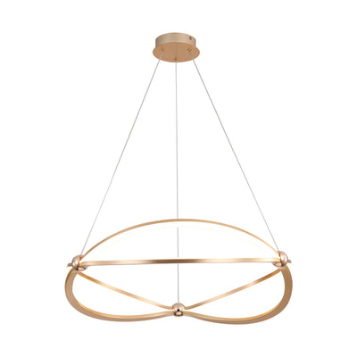 Spirale Integrated LED 24in Chandelier in Anodized Gold - Golden Lighting