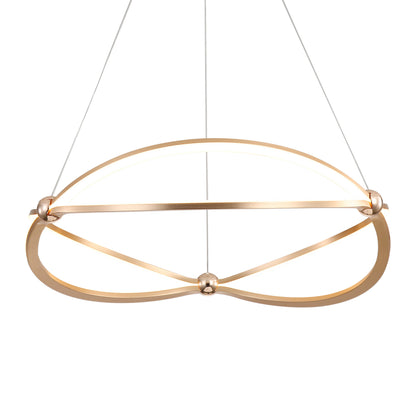 Spirale Integrated LED 24in Chandelier in Anodized Gold