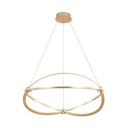 Spirale Integrated LED 24in Chandelier in Anodized Gold