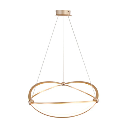 Spirale Integrated LED 24in Chandelier in Anodized Gold