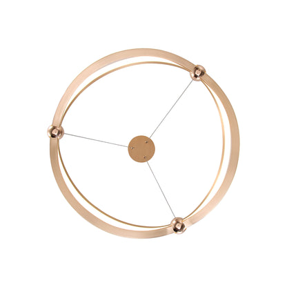 Spirale Integrated LED 24in Chandelier in Anodized Gold