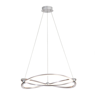 Spirale Integrated LED 24in Chandelier in Satin Nickel, alternate view - Golden Lighting