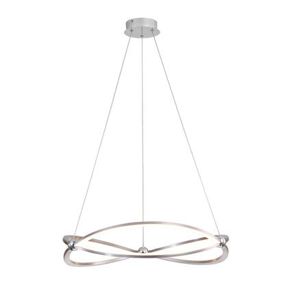 Spirale Integrated LED 24in Chandelier in Satin Nickel
