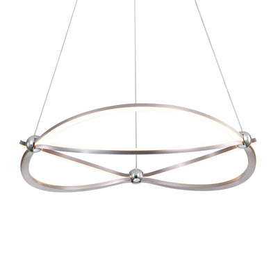 Spirale Integrated LED 24in Chandelier in Satin Nickel - Golden Lighting