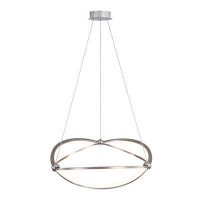 Spirale Integrated LED 24in Chandelier in Satin Nickel, alternate view - Golden Lighting