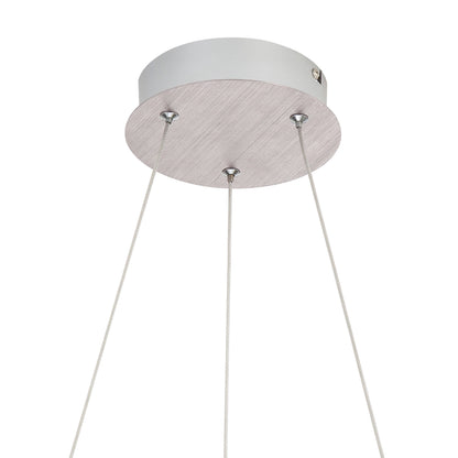 Spirale Integrated LED 24in Chandelier in Satin Nickel