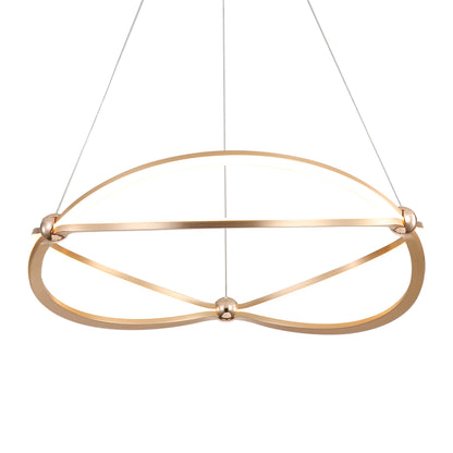Wry Lighting Spirale Integrated LED 24in Chandelier in Anodized Gold - - Golden Lighting
