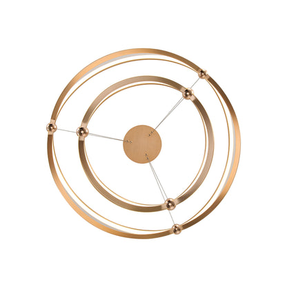 Spirale Integrated LED Two-Tier 32in Chandelier in Anodized Gold