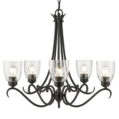 Golden Lighting Parrish 5-light Chandelier in Matte Black - - Golden Lighting