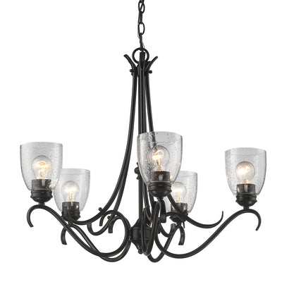 Golden Lighting Parrish 5-light Chandelier in Matte Black - - Golden Lighting