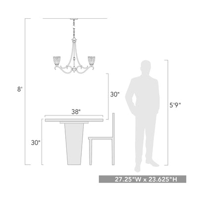 Golden Lighting Parrish 5-light Chandelier in Matte Black - - Golden Lighting