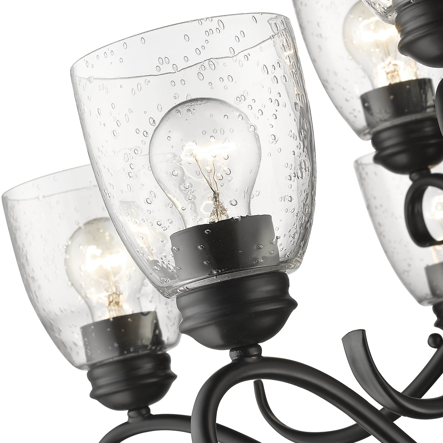 Golden Lighting Parrish 9-light Chandelier in Matte Black - - Golden Lighting