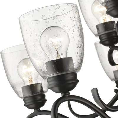 Golden Lighting Parrish 9-light Chandelier in Matte Black - - Golden Lighting