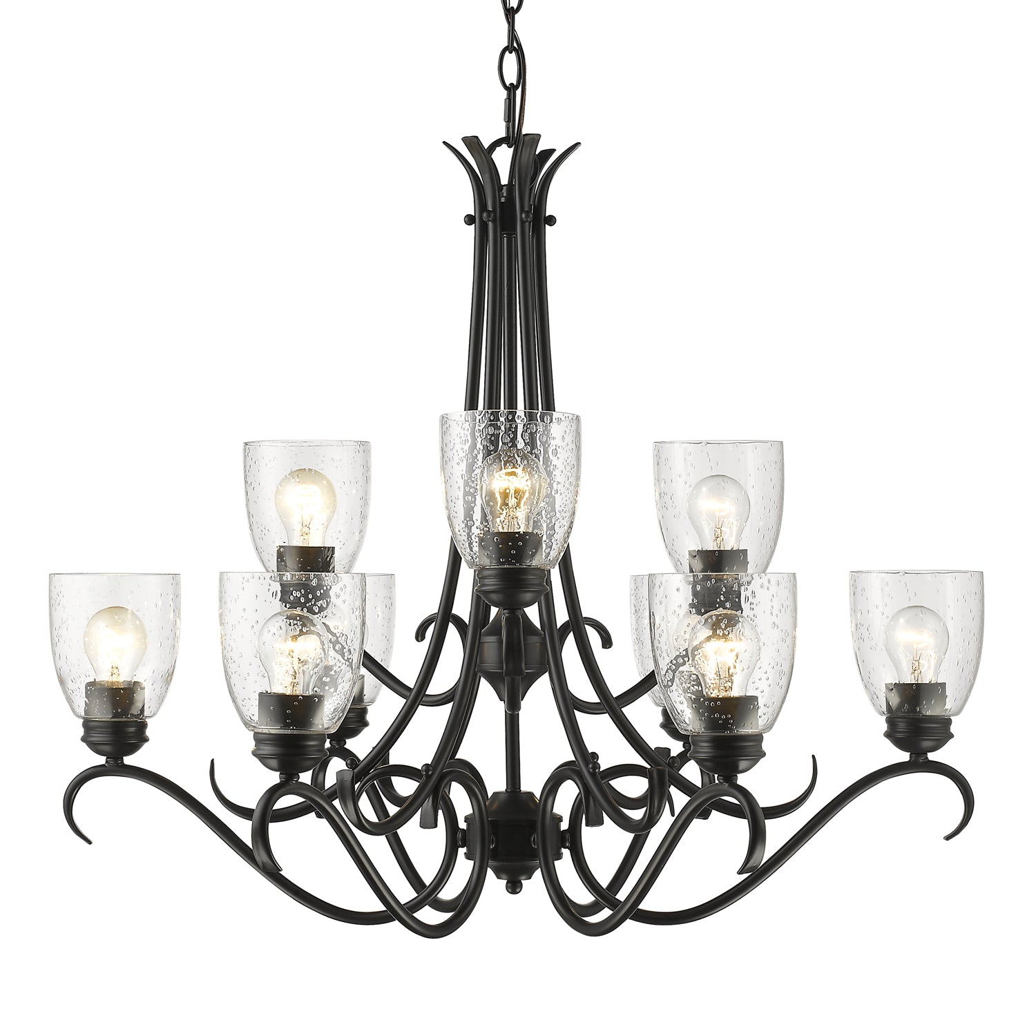 Parrish 9 Light Chandelier - - Golden Lighting