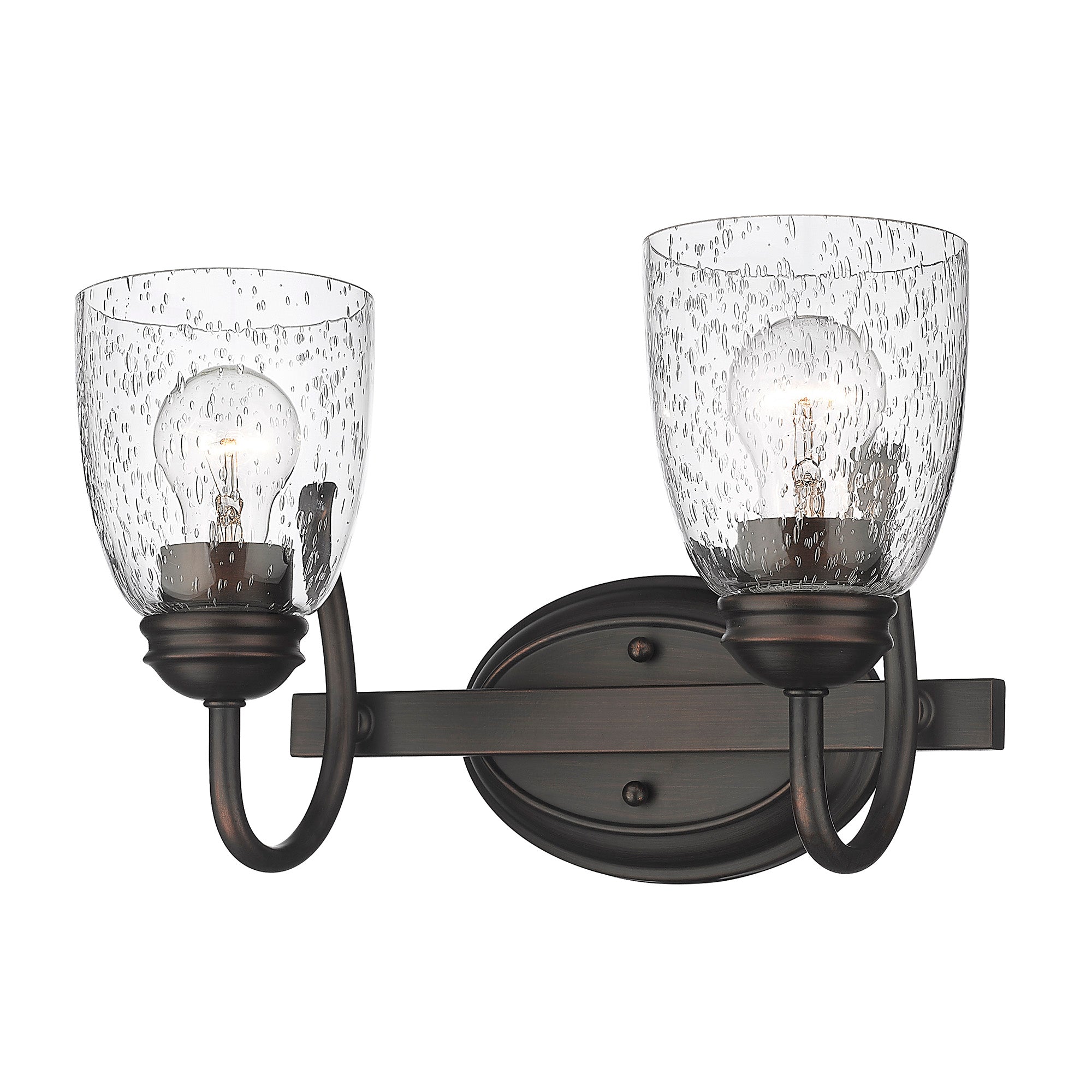 Golden Lighting Parrish 2-light Vanity in Rubbed Bronze - - Golden Lighting