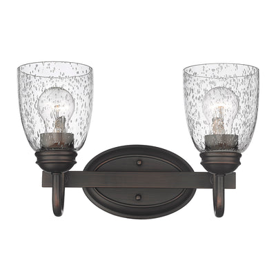 Golden Lighting Parrish 2-light Vanity in Rubbed Bronze - - Golden Lighting