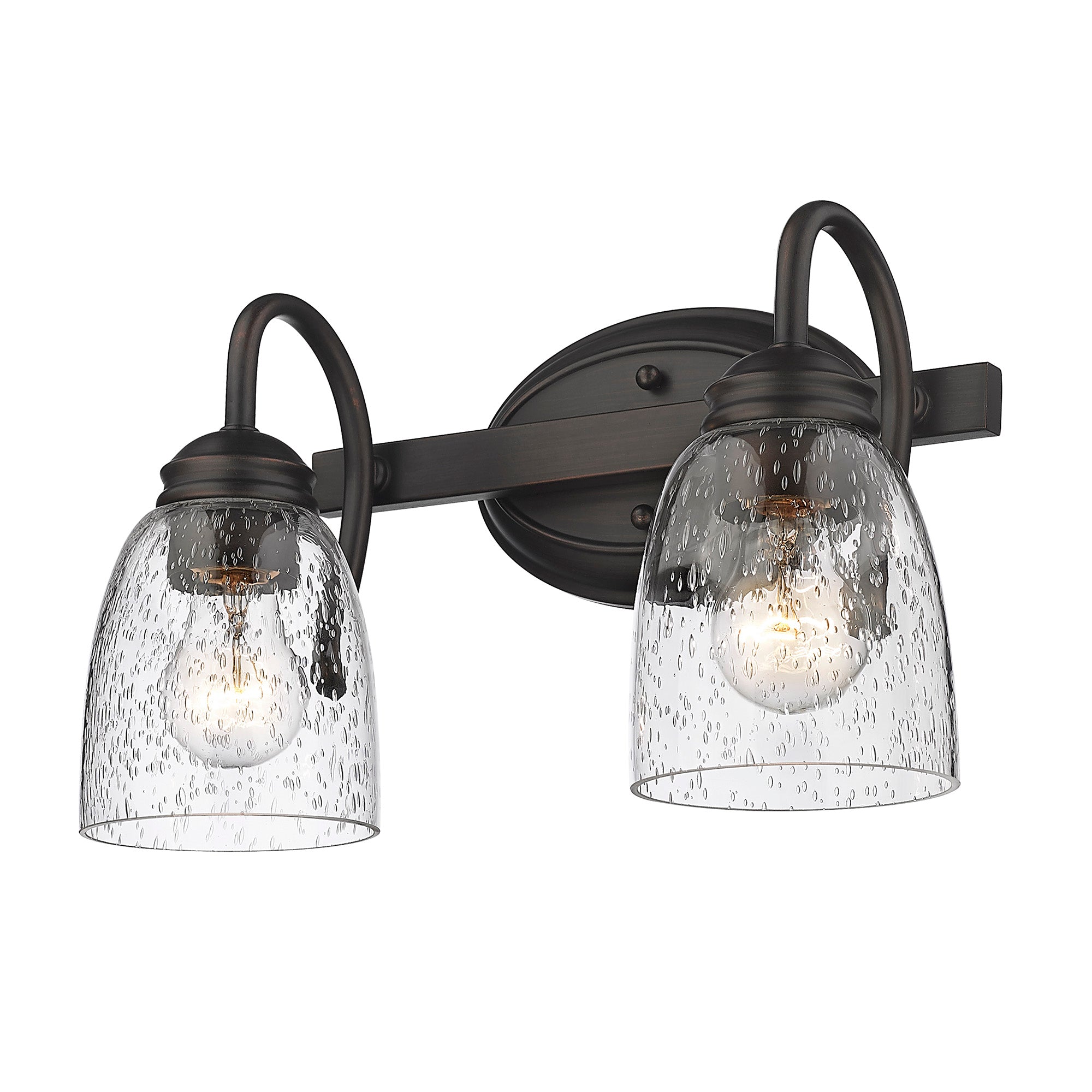 Golden Lighting Parrish 2-light Vanity in Rubbed Bronze - - Golden Lighting