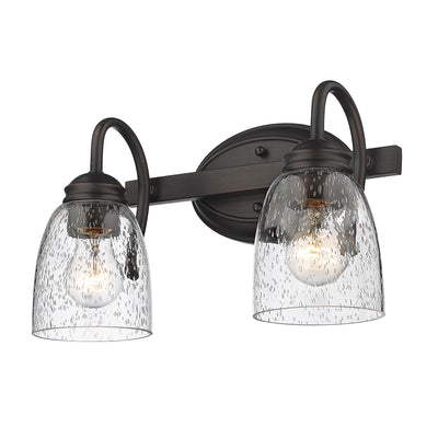 Golden Lighting Parrish 2-light Vanity in Rubbed Bronze - - Golden Lighting
