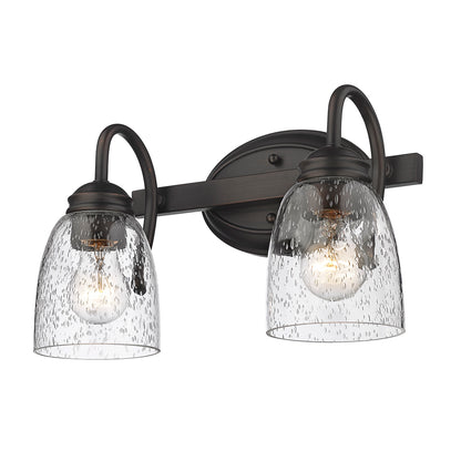 Golden Lighting Parrish 2-light Vanity in Rubbed Bronze - - Golden Lighting