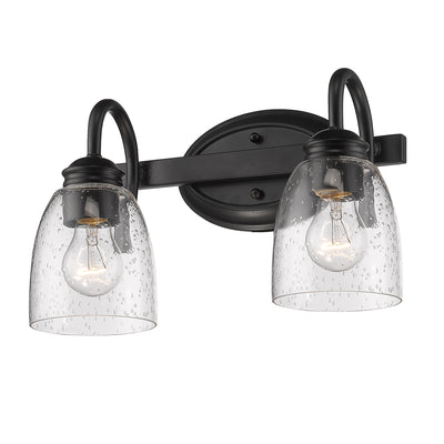 Golden Lighting Parrish 2-light Vanity in Matte Black - - Golden Lighting