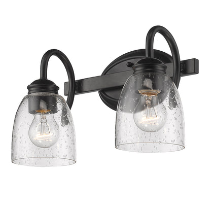 Golden Lighting Parrish 2-light Vanity in Matte Black - - Golden Lighting