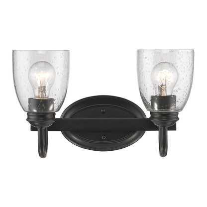 Golden Lighting Parrish 2-light Vanity in Matte Black