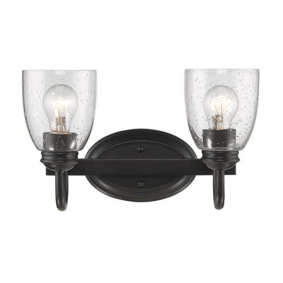 Golden Lighting Parrish 2-light Vanity in Matte Black - - Golden Lighting