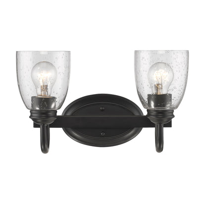 Golden Lighting Parrish 2-light Vanity in Matte Black - - Golden Lighting