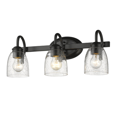 Golden Lighting Parrish 3-light Vanity in Matte Black - - Golden Lighting