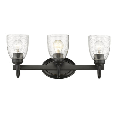 Golden Lighting Parrish 3-light Vanity in Matte Black - - Golden Lighting