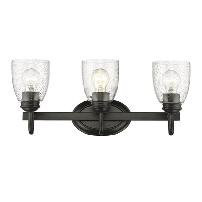 Golden Lighting Parrish 3-light Vanity in Matte Black - - Golden Lighting