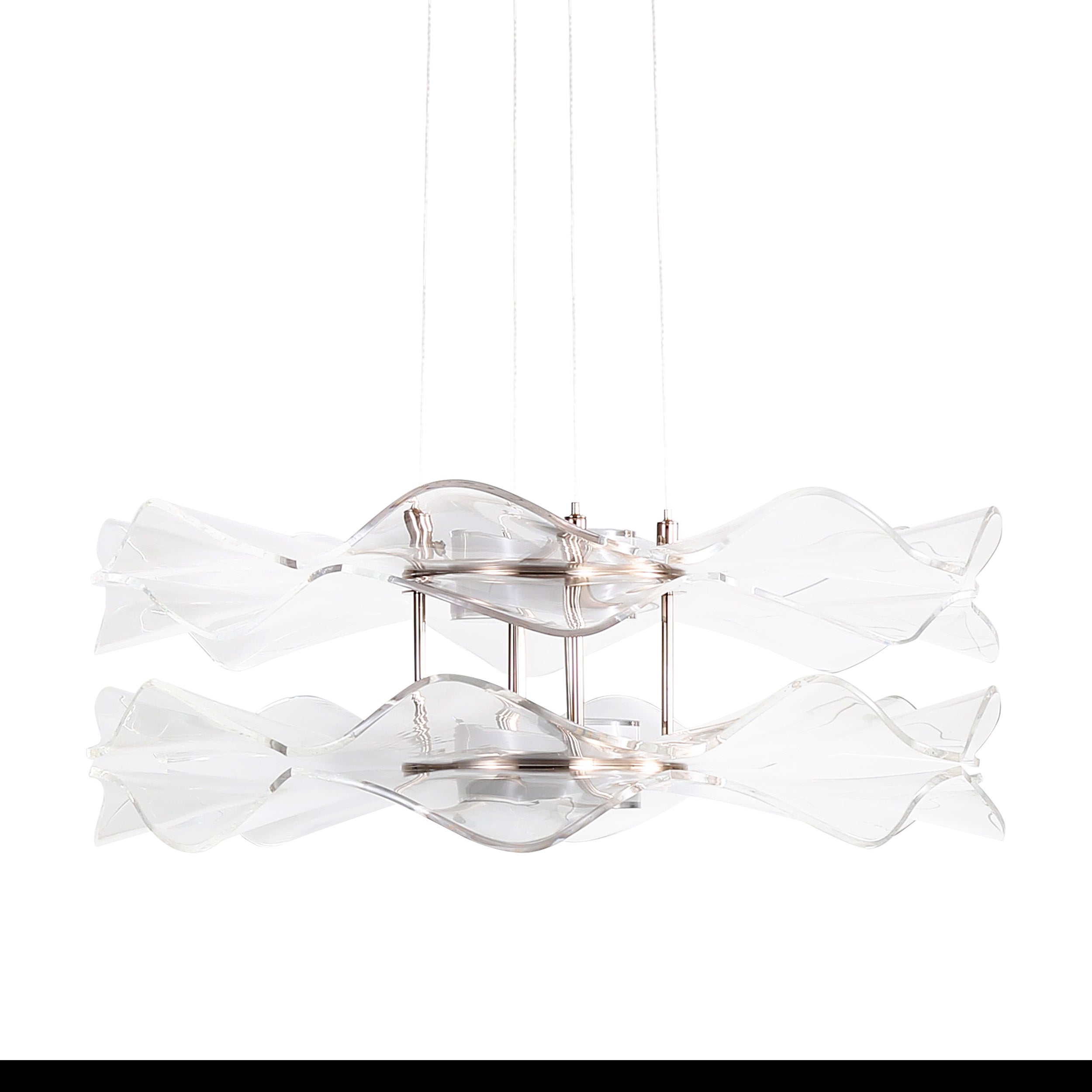 Golden Lighting Vetrina Integrated LED 2-tier Pendant in Light Gold - - Golden Lighting